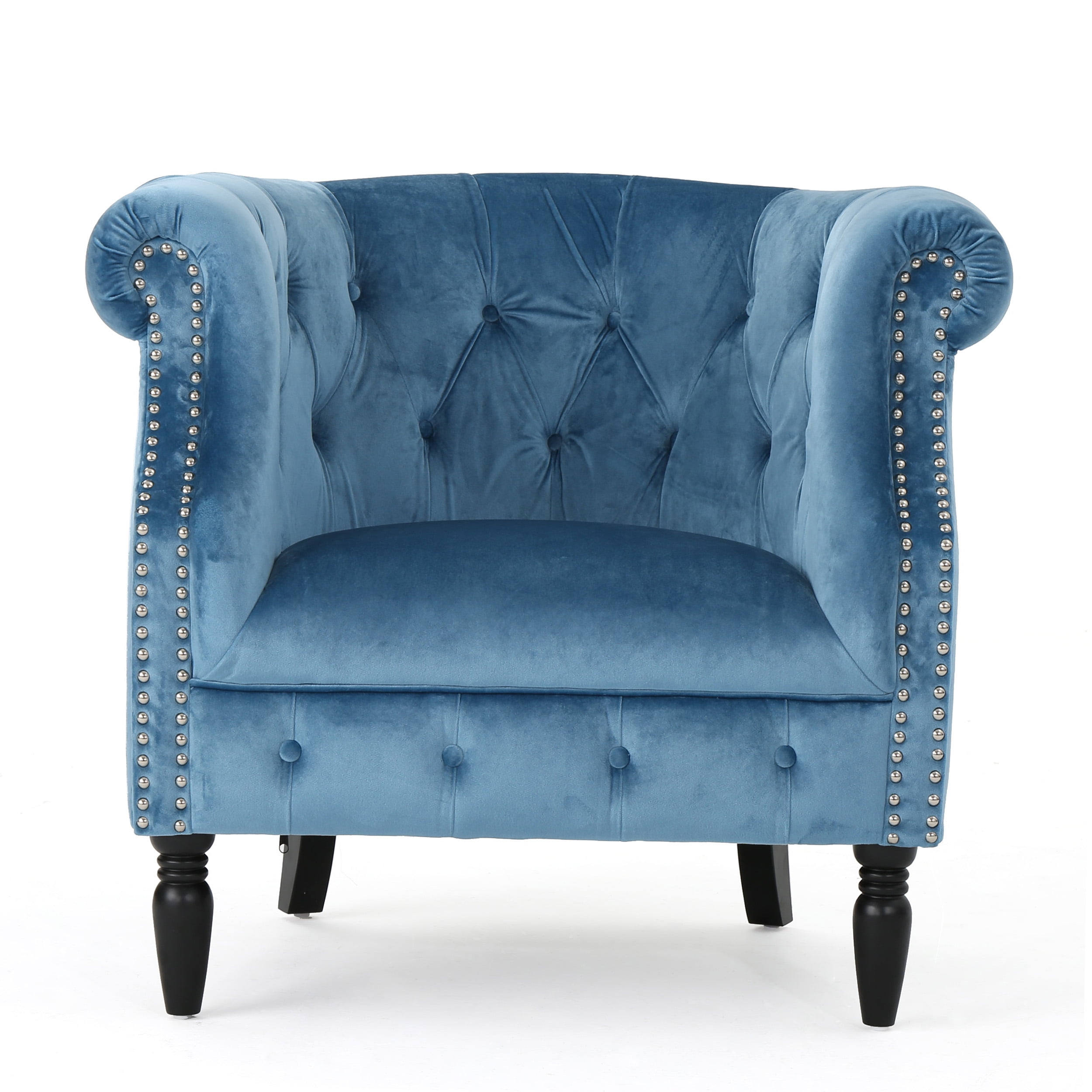 Aries New Velvet Club Chair, Aqua