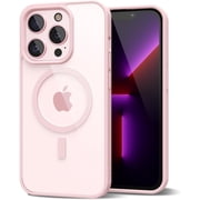 Ultra-Thin Transparent Magnetic Phone Case for Iphone 11 Pro Max, Compatible with MagSafe, Anti-Slip,Pink