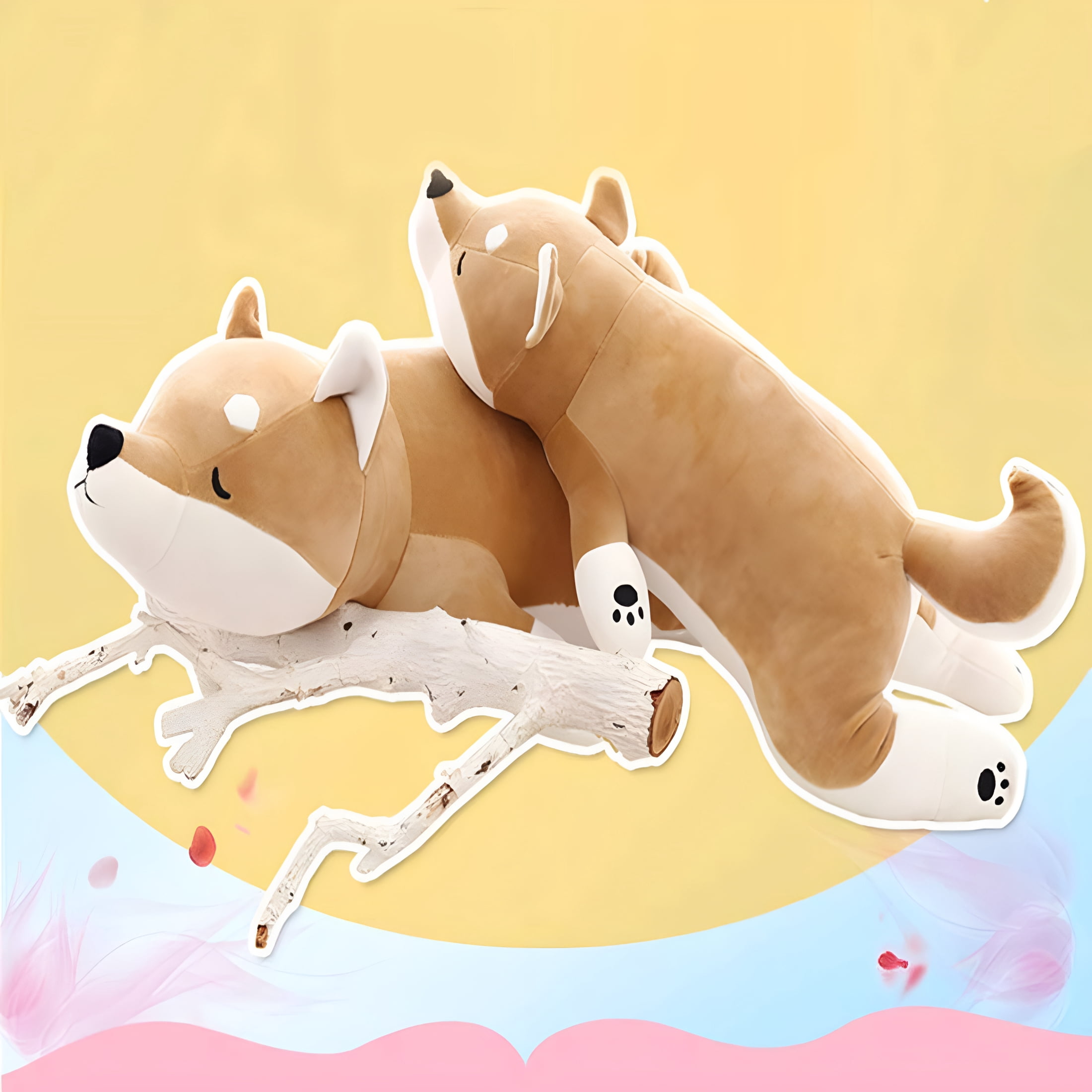 BESTSKY 30'' Shiba Inu Plush Stuffed Animal,Weighted Stuffed Animals for Anxiety,Giant Weighted Plush,Dog Plush Pillow Hugging Pillow Sleeping Cushion Soft Plush Toy Big Stuffed Animals Kawaii Decor