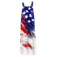 thumbnail image 5 of JULMCOMO 4th of July Jumpsuits for Women Independence Day Cotton Linen Patriotic Long Pants American Flag Sleeveless Wide Leg 1776 Overalls with Pockets Dark Blue XL, 5 of 6