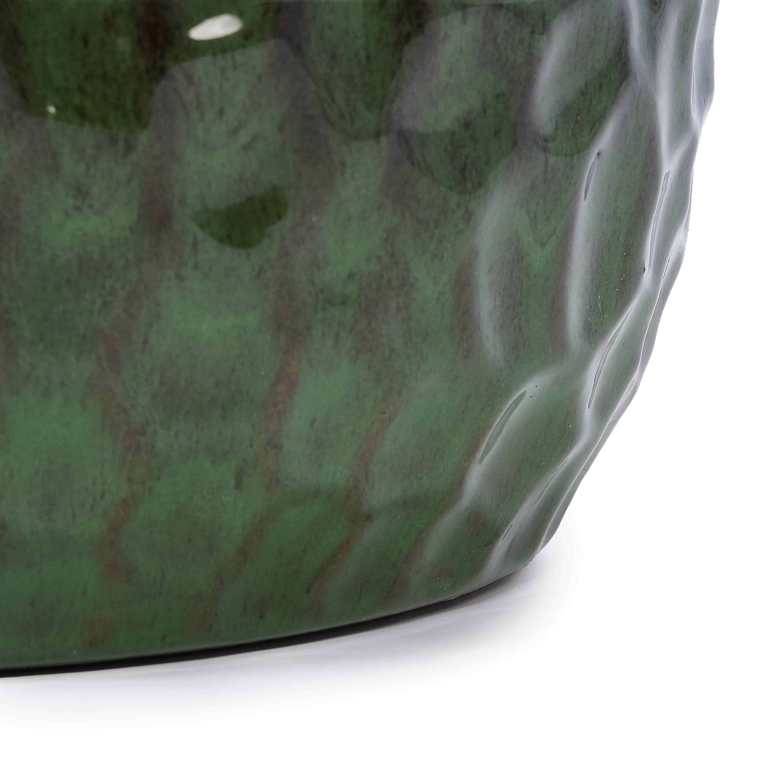MAYEERTY 3 Pack Ceramic Planter Pot, Planter for Indoor Outdoor Patio, Garden, Antique Green
