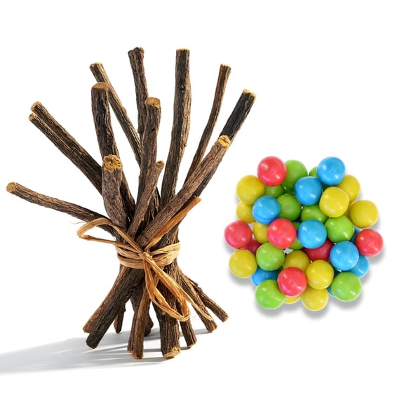 Aroma Depot Licorice Root Sticks 4 oz – Bubble Gum Glycyrrhiza Glabra Root in Whole Stick Form, Product of Turkey