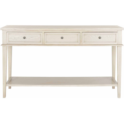 SAFAVIEH Manelin Rustic Console with 3 Storage Drawers, White Wash - image 2 of 4