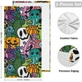 thumbnail image 2 of Dreamtimes Ghost Pumpkins Cactus Hand Towels 2 PCS, Ultra Soft and Highly Absorbent, Halloween Cartoon Monsters Decorative Fingertip Towel for Home, Bathroom, Kitchen, 28.3"x14.4", 2 of 5