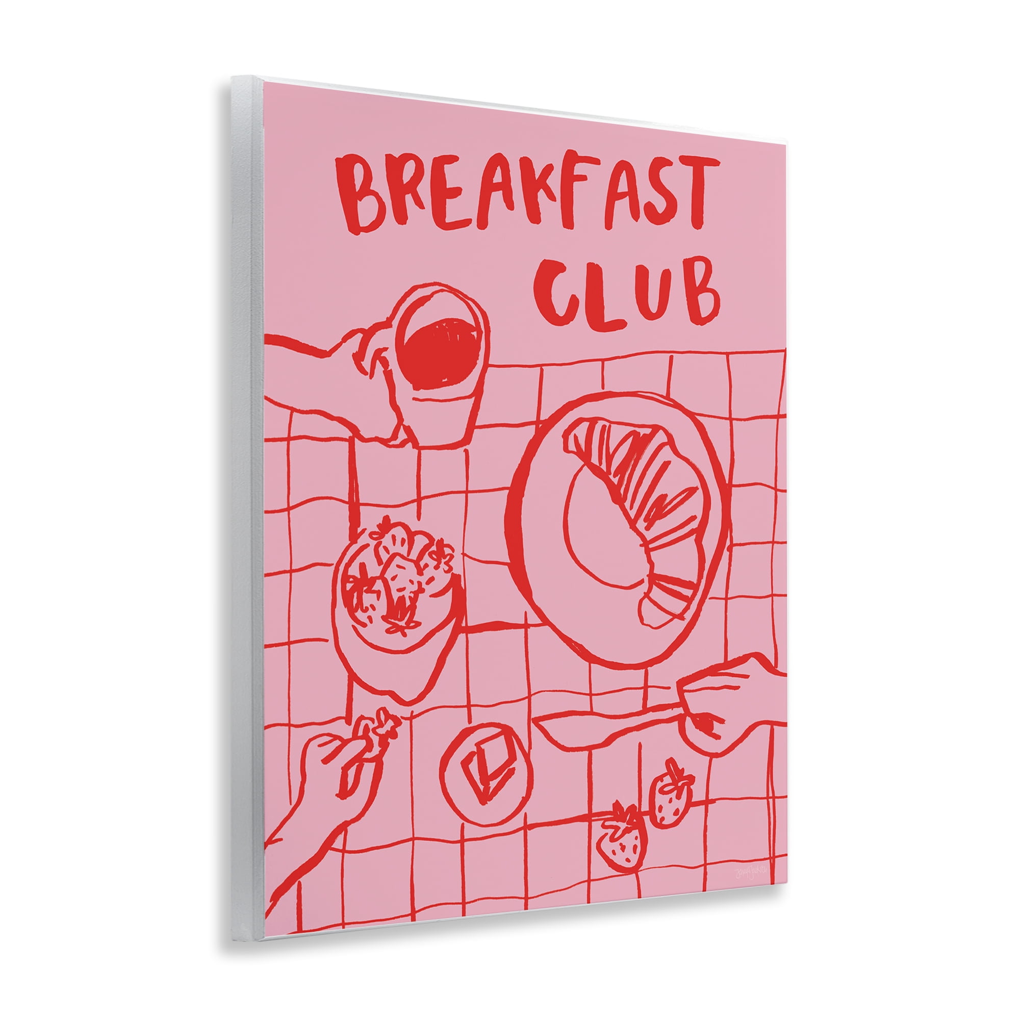 Stupell Industries Breakfast Club Doodles Wall Plaque Art, design by Jenaya Jackson