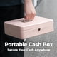 thumbnail image 4 of Caja de Dinero de Metal Volcora Grande con Cerradura de Llave y Bandeja Organizador para Ahorro, 4 of 7