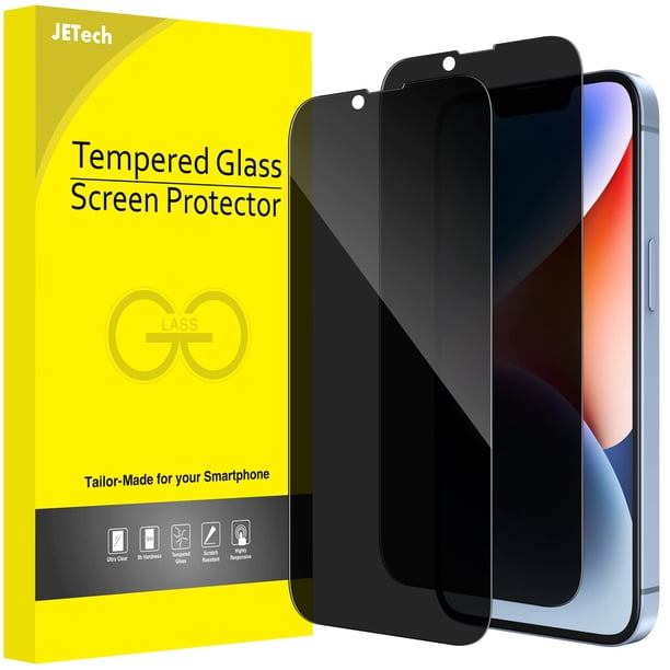 Protector de pantalla JeTech Privacy para iPhone 14 de 6.1 pulgadas, paquete de 2
