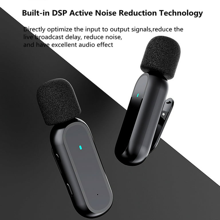 Clearance！Smart Home Smart Appliances Wireless Lavalier Microphone For  Android /IOS System Noise Reduction Plug-Play Clip On Lapel Mic For  Recording, Vlog, Live Streaming 