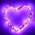 thumbnail image 3 of Somnr Solar Christmas Lights Rope String Lights 33ft 100 LED Holiday Fairy Decoration String Lights for Indoor,Outdoor Patio, Lawn, Garden (Purple), 3 of 8