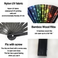 thumbnail image 4 of Ventilador plegable Hand Rave dmjuncong fluorescente con bolsa grande, 4 of 6
