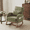 Green, variant on Spaco Linen Rocking Chair with Thick Headrest, Upholstered Mid-Century Modern Nursing Rocker Glider with Curved Armrest and Sturdy Solid Wood Base for Living Room, Bedroom, Baby Room, Beige