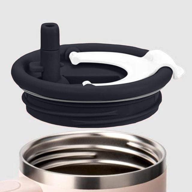 Glass&Bottle Cup Lid Replacement for 40oz Cups | Leak Proof Double Drinking Spout Cap with Straw Cap Threaded Nozzle Suction Cap 40oz Cup Accessory Reusable