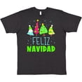 thumbnail image 3 of Inktastic Feliz Navidad Colorful Decorated Trees T-Shirt, 3 of 5
