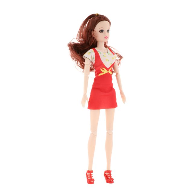 Muñeca pulgadas 1/6, juguetes de bricolaje, conjunto completo de rojo SM SunniMix Muñeca de bola con unión