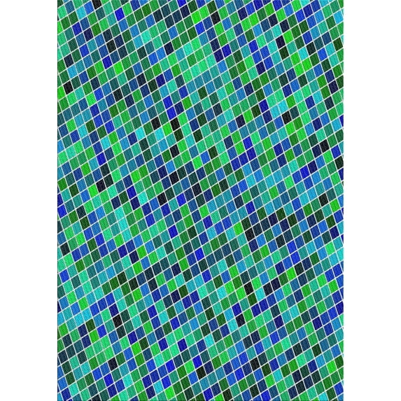 Ahgly Company Machine Washable Indoor Rectangle Transitional Blue Jay Blue Area Rugs, 3' x 5'