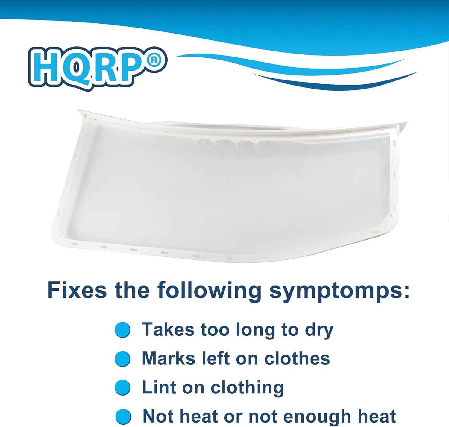HQRP 2-Pack WP37001142 Dryer Lint Filter Replacement for Whirlpool Amana Maytag AP6008778 37001142 40124401 PS11741919 Y503627