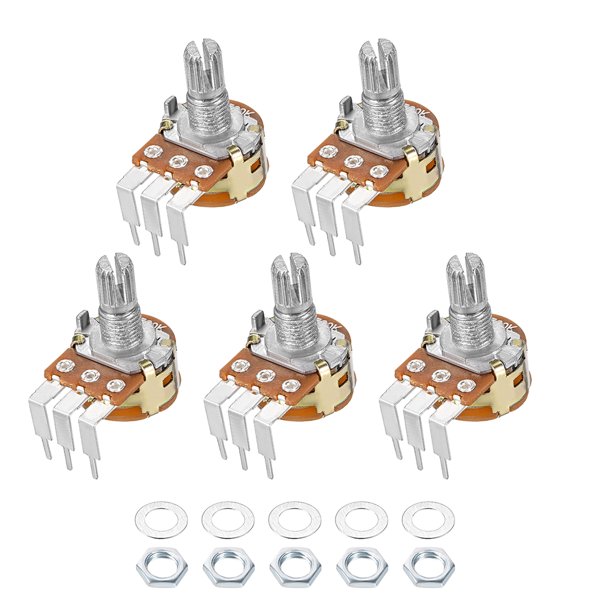 Uxcell WH148 500K Ohm Variable Resistors Single Rotary Carbon Film