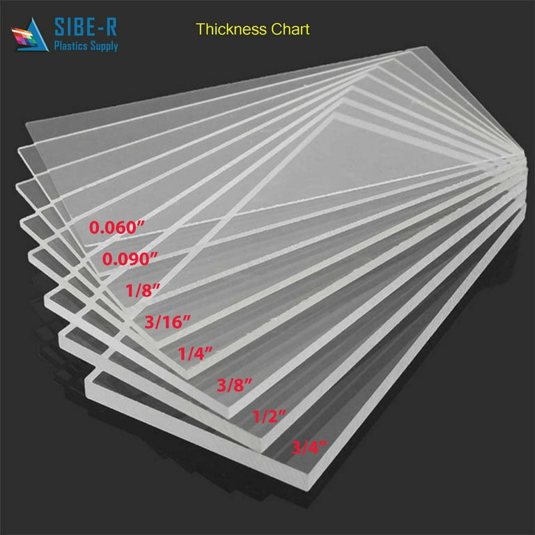 Clear Polycarbonate Lexan Sheet - 1/4 (12 x 12)