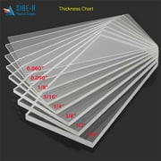One- Clear Acrylic Plexiglass Plastic Sheet 1/8 24 X 48 ^