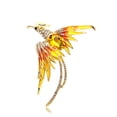 thumbnail image 1 of Fire-Bird Brooch Chest Pendent Fashion Jewelry Sparkling Brooches Rustproof Multicolored Lady Accessories Exquisite Yellow, 1 of 9