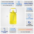 thumbnail image 3 of COLDEST Sports Water Bottle 128 oz/One Gallon (Straw Lid), Leak Proof, Vacuum Insulated Stainless Steel, Hot Cold, Double Walled, Thermo Mug (128 oz, Solar Yellow), 3 of 8