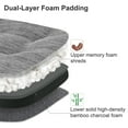 thumbnail image 5 of Shinnwa Chair Cushions 3.5" Thick Tufted Memory Foam Kitchen Chair Cushions Set of 2 Dual-layer Indoor Seat Cushions, 16.5" X 16.5", Non-Slip, Gray, 5 of 6