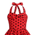 thumbnail image 5 of Wxirdiow Robe Fille Filles Été Barboteuse à Imprimé Floral Confortable et Douce pour la Peau Robe à Col à la Mode Bordeaux Taille,9-10 Ans, 5 of 5