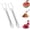 B, variant on 2-in-1 Stainless Steel Watermelon Cutter & Serving Fork | Fruit Corer & Cubes Tool | Round Handle Kitchen Knife for Melon, Cantaloupe, Summer Parties