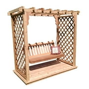 Western Red Cedar Covington Arbor with Deck & Swing