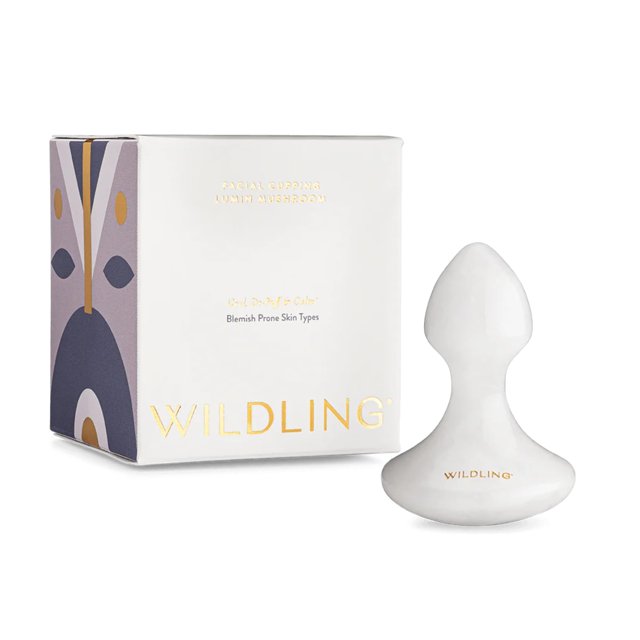 Piedra de Masaje Facial Wildling Hongo Lumin de Jade Blanco