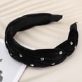 thumbnail image 6 of Unique Bargains 1 Pc Fashion Weave Rhinestone Headbands for Women Black, 6 of 6