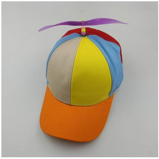 Gorra de beisbol Propeller gorra de contraste de color arcoiris Bamboo copter para ninos de primavera y verano adultos 56 61CM 17 one Bodega Aurrera en linea