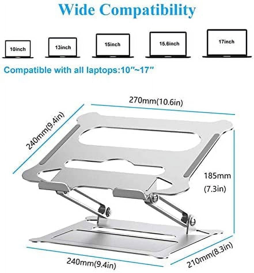 Laptop Stand,Suturun Ergonomic Detachable Computer Stand for Laptop Riser for Desk,Portable Aluminum Laptop Stand Riser Holder Notebook Stand Compatible with 10 to 15.6 Inches Notebook Computer