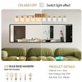 thumbnail image 4 of 65" Gold Modern Bathroom Vanity Light Fixture - 10-Light Wall Sconce with Milky White Glass Shades for Mirror, Bedroom & Living Room (Bulbs Not Included), 4 of 8