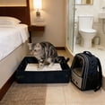 thumbnail image 5 of Portable Foldable Cat Litter Box for Travel with Waterproof Lining, Disposable No-Wash Litter Pan for Camping, Road Trips, Hotels and Outdoor Use, 5 of 6