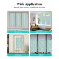thumbnail image 6 of Window Privacy Film Light Green Blue Floral Stained Glass Window Film Decorative Sun Block Window Cover Vintage Pastoral Botanical Window Clings Static Adhesive Sticker for Bathroom 17.7"x39.3", 6 of 7