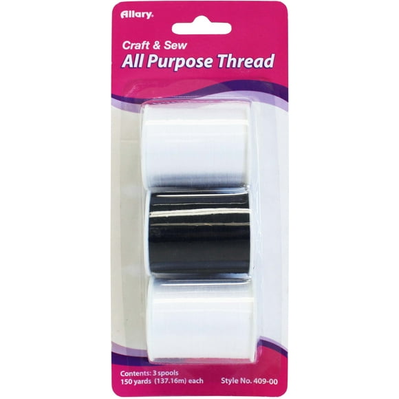Allary Fil Polyvalent 150Yd 3/Pkg-Couleurs Assorties