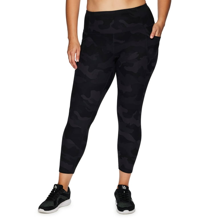 RBX Active Women s Plus Size Buttery Soft Black Camo Legging With