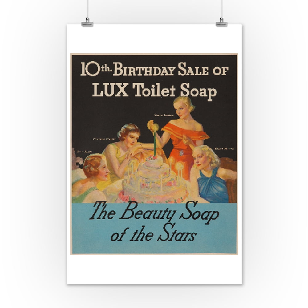 poster Reproduction. Lux toilet soap : Vintage paper  Advertising Wall art 