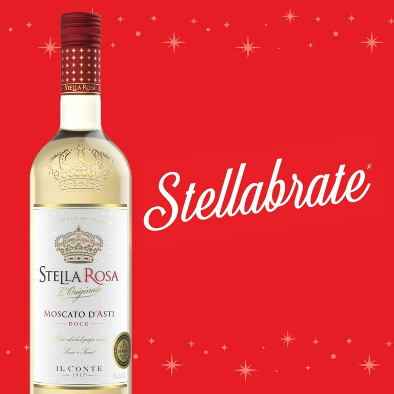 Stella Rosa Moscato d'Asti Semi-Sweet White Wine, 750ml Glass