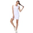 thumbnail image 4 of Tennis Dress for Women Golf Outfits with Shorts and Pockets Sleeveless Active Exercise Athletic Dresses for Women White 2XL, 4 of 8