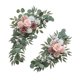 thumbnail image 1 of 2 piezas de arco de flores artificiales para boda, decoración de flores, telón de fondo para centros de mesa, caballete, al aire libre, 1 of 9