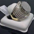thumbnail image 1 of Anillo de diamantes de regalo de aniversario, joyería de mano para mujer, de moda europea y americana, para compromiso, boda, 1 of 4