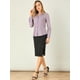 thumbnail image 3 of INSPIRE CHIC Blusa de estrellas con lunares brillantes dorados de manga larga metálica vintage para mujer Morado oscuro L, 3 of 6