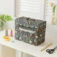 thumbnail image 3 of Sewing Machine Cover Floral Quilted Sewing Machine Cover with Pocket Craft Room Sewings Organizer Sewing Machine Storage Cover with Protective Layer and Built in Compartments, 3 of 3