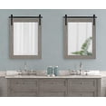 thumbnail image 2 of Kate and Laurel Cates Rustic Wall Mirror, 22" x 30" Rustic Gray, Farmhouse Barn Door-Inspired Wall Decor, 2 of 6
