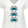 thumbnail image 4 of Inktastic Blue Crab Lover Women's Plus Size V-Neck T-Shirt, 4 of 5