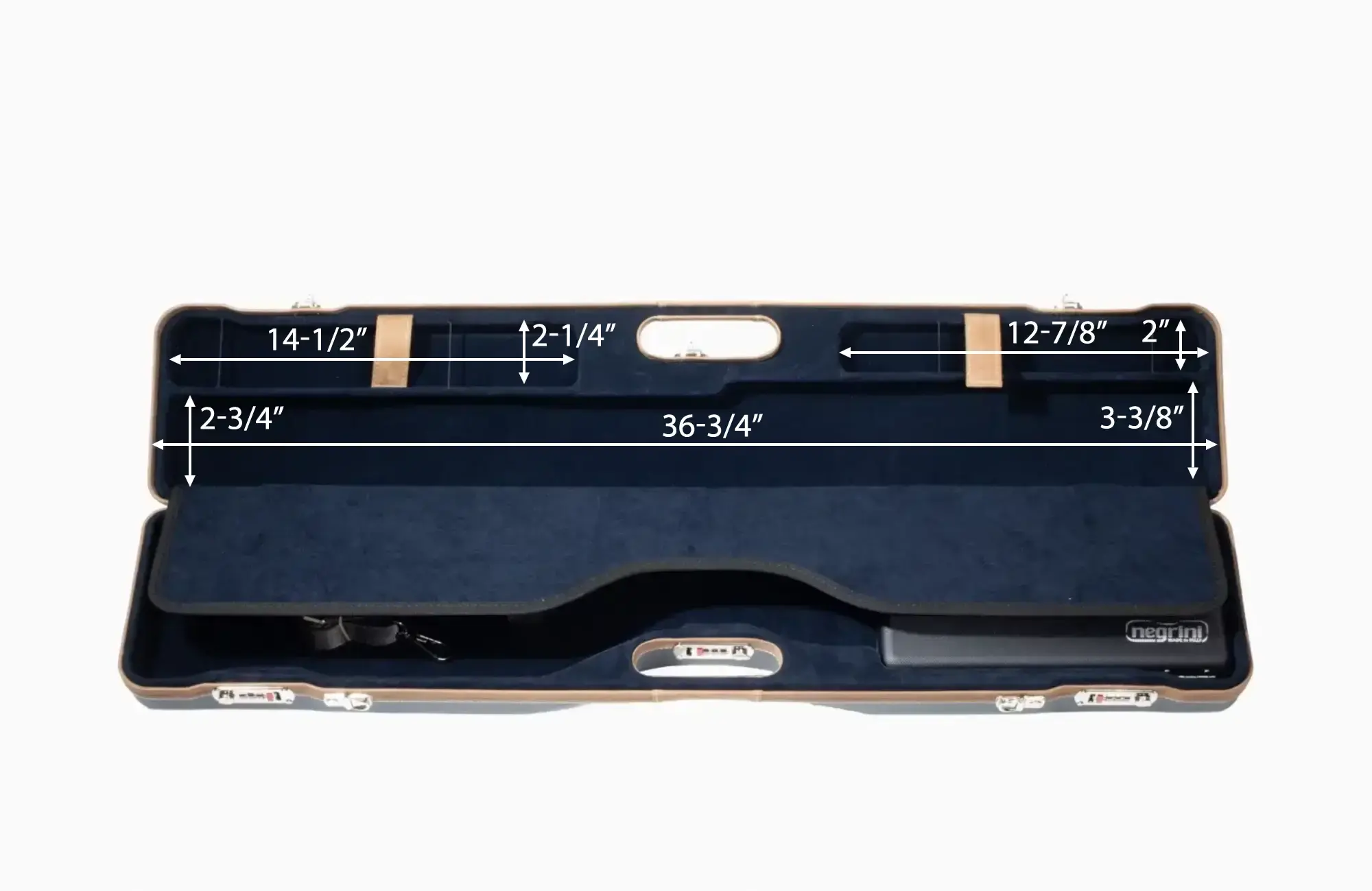 Negrini Deluxe OU/SXS/Auto/Pump UNICASE Takedown Travel Shotgun Case 34" - 16406LX-UNI/5591