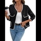 thumbnail image 3 of Suéteres Tipo Cárdigan para Mujer, Otoño, Elegantes, Informales, de Larga, con Botones, de Punto, Chaqueta de , Prendas de Vestir Exteriores. Negro S, 3 of 10