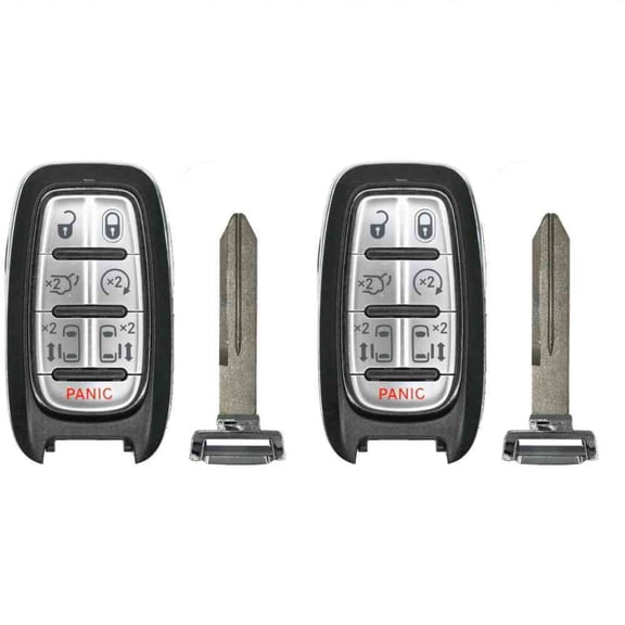 Keys4Less Replcament Smart Key Fob for 2017-2023 Pacifica FCC M3N-97395900 M3N97395900 Part Number 68217832 68217832AC 68217832AB Pack of 2